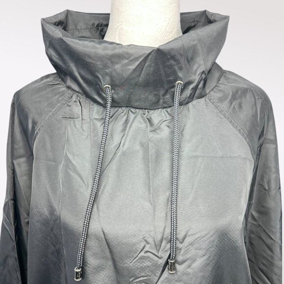 Tommy Hilfiger Black Windbreaker Jacket Spell Out Logo Nylon Pullover 90s Small - Picture 2 of 9